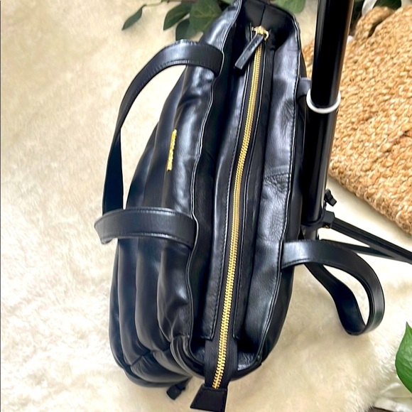 Black Quilted Tote with Modern Design - Picture 6 of 10